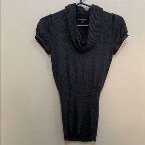 Express short sleeve grey cowl neck sweater